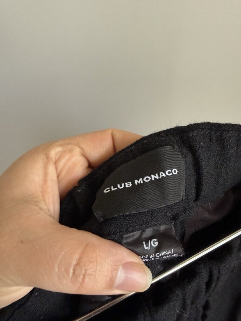 Club Monaco Wool Blend Black Pull On Boiled Pant Dressy Modest Capsule Wardrobe - Picture 9 of 10